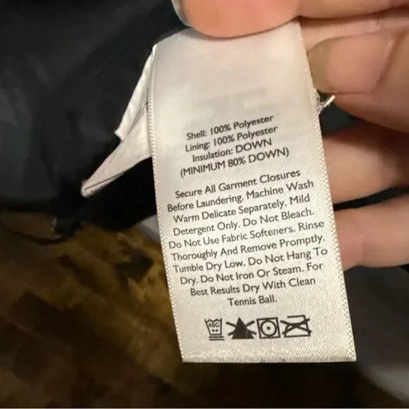 Eddie Bauer Men's EB650 Duck Down Puffer Jacket Size S Brown Full Zip Pockets - Picture 5 of 9